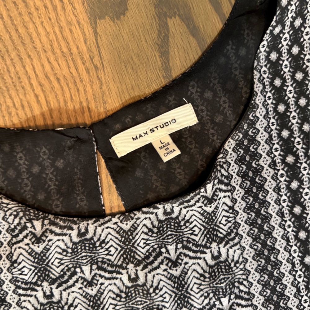 Max Studio Black and white Tank Top - Picture 4 of 5
